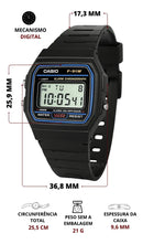 Relógio Casio F-91W-1DG Digital Preto