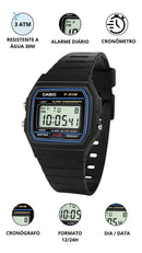 Relógio Casio F-91W-1DG Digital Preto